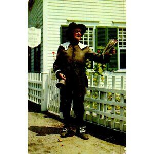 Vintage Real Photo 1955 Provincetown MA Ye Old Town Crier Postcard 2 Cent Stamp